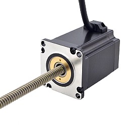 NEMA 23 非キャプティブ Acme リニアステッピングモーター 4.0A 75mm 身長 スクリューリード 2.54mm(0.1") リードの長さ 250mm