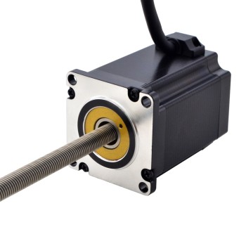NEMA 23 非キャプティブ Acme リニアステッピングモーター 4.0A 75mm 身長 スクリューリード 5.08mm(0.2") リードの長さ 250mm