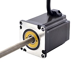 NEMA 23 非キャプティブ Acme リニアステッピングモーター 4.0A 76mm身長 スクリューリード 10.16mm(0.4") リードの長さ 250mm