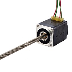 NEMA 8 非固定アクメ リニア ステッピング モーター 0.5A 28.2mm スタック スクリュー リード 2mm(0.07874") リード長さ 150mm