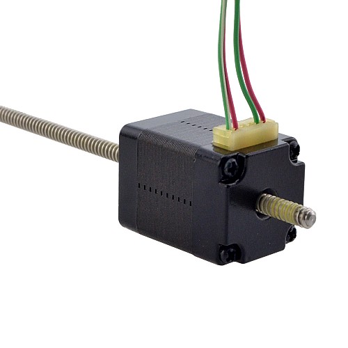 NEMA 8 非拘束 Acme リニア ステッピング モーター 0.5A 28.2mm スタック スクリュー リード 1mm(0.03937) リード長 150mm