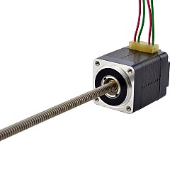 NEMA 8 非拘束 Acme リニア ステッピング モーター 0.5A 28.2mm スタック スクリュー リード 1mm(0.03937") リード長 150mm
