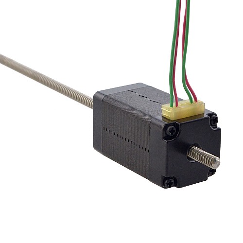 NEMA 8 非拘束 Acme リニア ステッピング モーター 0.5A 38.2mm スタック スクリュー リード 2mm(0.07874) リード長 150mm