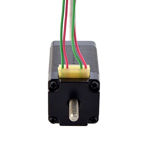NEMA 8 非拘束 Acme リニア ステッピング モーター 0.5A 38.2mm スタック スクリュー リード 2mm(0.07874) リード長 150mm