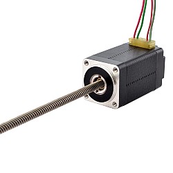NEMA 8 非固定アクメ リニア ステッピング モーター 0.5A 38.2mm スタック スクリュー リード 4mm(0.1575") リード長さ 150mm