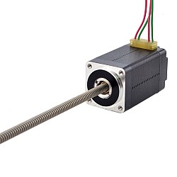 NEMA 8 非拘束 Acme リニア ステッピング モーター 0.5A 38.2mm スタック スクリュー リード 1mm(0.03937") リード長 150mm