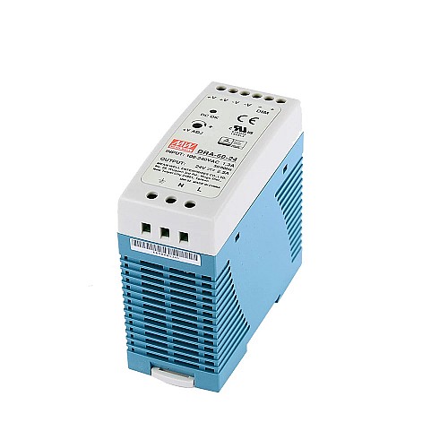 DRA-60-24 MEANWELL 60W 24VDC 2.5A 115/230VAC シングル出力スイッチング電源