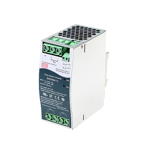 DRDN40-12 MEANWELL 12VDC 40A DINレールタイプ冗長モジュール