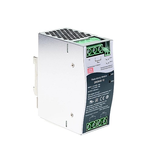 DRDN40-12 MEANWELL 12VDC 40A DINレールタイプ冗長モジュール