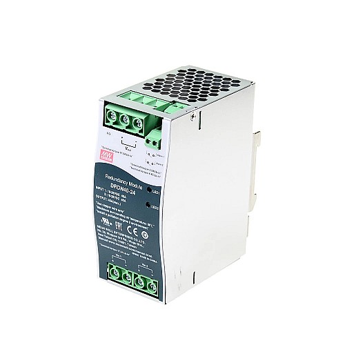 DRDN40-24 MEANWELL 24VDC 40A DIN レール タイプ冗長モジュール