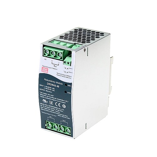 DRDN40-48 MEANWELL 48VDC 40A DINレール式冗長モジュール