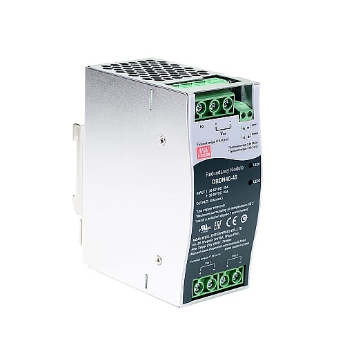 DRDN40-48 MEANWELL 48VDC 40A DINレール式冗長モジュール