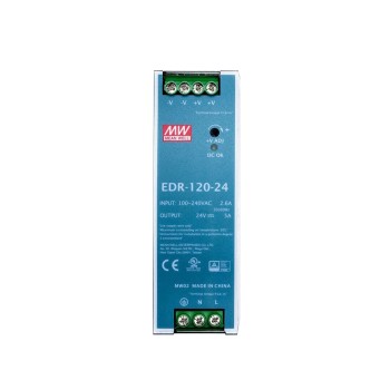 EDR-120-24 MEANWELL 120W 24VDC 5A 115/230VAC DINレール電源 EDR-120-24 MEANWELL 120W 24VDC 5A 115/230VAC DINレール電源