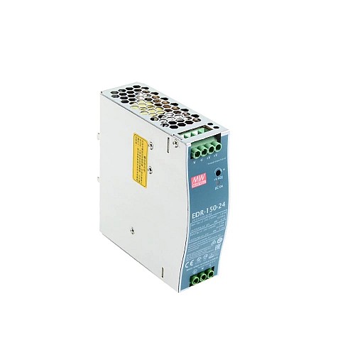 EDR-150-24 MEANWELL 150W 24VDC 5.2A 115VAC/6.5A 230VAC シングル出力 産業用 DIN レール