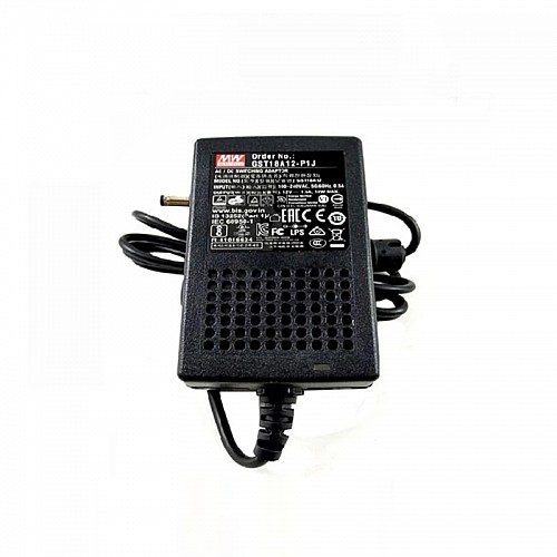 GST18A12-P1J MEANWELL 18W 12VDC 1.5A 115/230VAC AC-DC 信頼性の高いグリーン産業用アダプタ GST18A12-P1J MEANWELL 18W 12VDC 1.5A 115/230VAC AC-DC 信頼性の高いグリーン産業用アダプタ