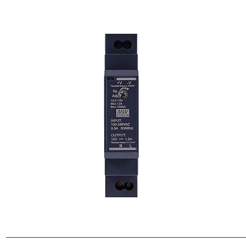 HDR-15-15 MEANWELL 15W 15VDC 1A 115/230VAC ウルトラスリムステップ形状 DINレール電源