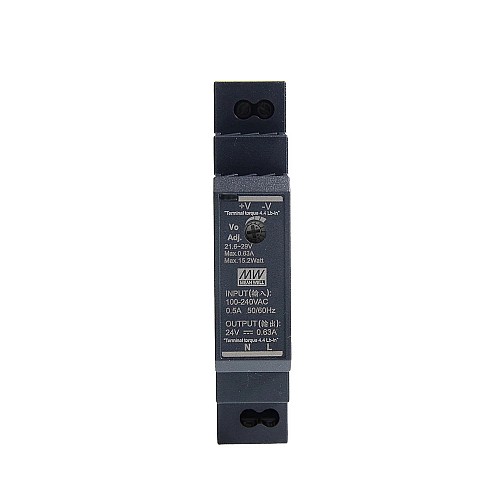 HDR-15-24 MEANWELL 15W 24VDC 0.63A 115/230VAC ウルトラスリムステップ形状 DINレール電源 HDR-15-24 MEANWELL 15W 24VDC 0.63A 115/230VAC ウルトラスリムステップ形状 DINレール電源