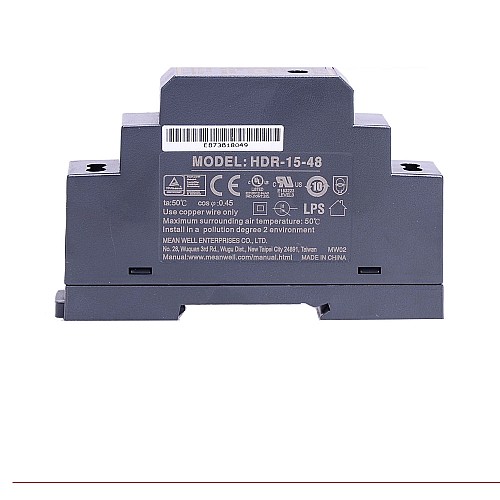 HDR-15-48 MEANWELL 15.4W 48VDC 0.32A 115/230VAC ウルトラスリム ステップ形状 DINレール電源