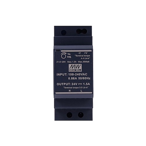 HDR-30-24 MEANWELL 36W 24VDC 1.5A 115/230VAC ウルトラスリムステップ形状 DINレール電源 HDR-30-24 MEANWELL 36W 24VDC 1.5A 115/230VAC ウルトラスリムステップ形状 DINレール電源