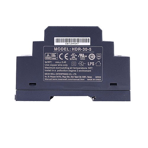 HDR-30-5 MEANWELL 15W 5VDC 3A 115/230VAC ウルトラスリムステップ形状 DINレール電源