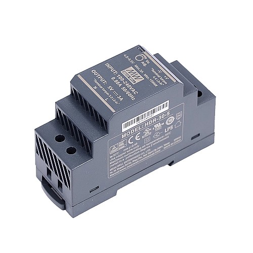 HDR-30-5 MEANWELL 15W 5VDC 3A 115/230VAC ウルトラスリムステップ形状 DINレール電源