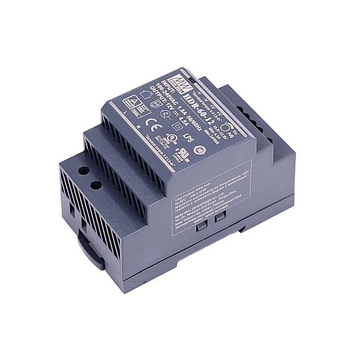 HDR-60-12 MEANWELL 54W 12VDC 4.5A 115/230VAC ウルトラスリム ステップ形状 DINレール電源