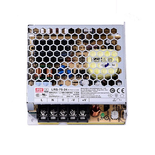 LRS-75-24 MEANWELL 75W 24VDC 3.2A 115/230VAC 密閉型スイッチング電源