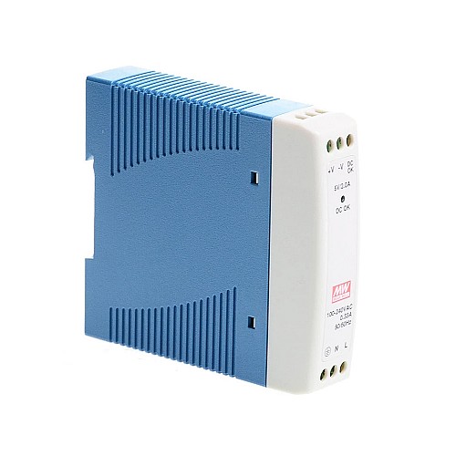 MDR-10-5 MEANWELL 10W 5VDC 2A 115/230VAC 単一出力産業用 DIN レール電源