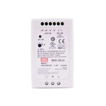 MDR-100-24 MEANWELL 100W 24VDC 4A 115/230VAC DINレール電源