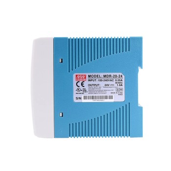 MDR-20-24 MEANWELL 20W 24VDC 1A 115/230VAC DINレール電源
