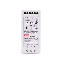 MDR-40-5 MEANWELL 30W 5VDC 6A 115/230VAC 単一出力産業用 DIN レール電源