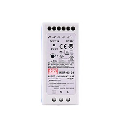 MDR-60-24 MEANWELL 60W 24VDC 2.5A 115/230VAC DINレール電源