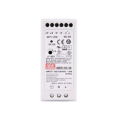 MDR-60-48 MEANWELL 60W 48VDC 1.25A 115/230VAC 単一出力産業用 DIN レール電源