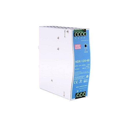 NDR-120-48 MEANWELL 120W 48VDC 2.5A 115/230VAC シングル出力 産業用 DIN レール