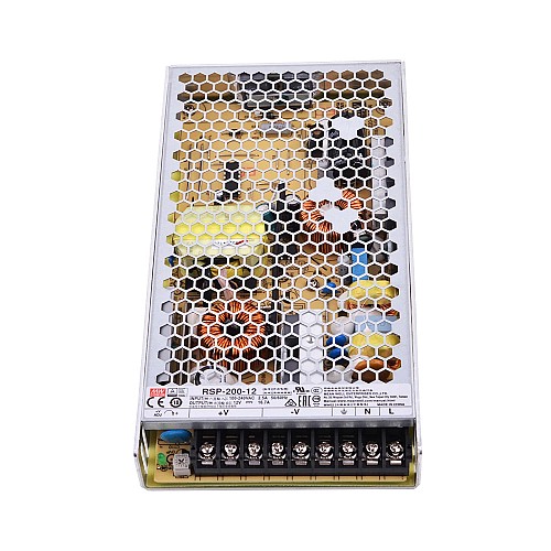 RSP-200-12 MEANWELL 200.4W 12VDC 16.7A 115/230VAC シングル出力 PFC 機能付き