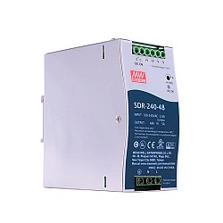SDR-240-48 MEANWELL 240W 48VDC 5A 115/230VAC シングル出力 PFC 機能付き産業用 DIN レール