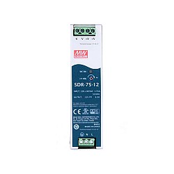 SDR-75-12 MEANWELL 75.6W 12VDC 6.3A 115/230VAC DINレール電源
