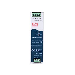 SDR-75-48 MEANWELL 76.8W 48VDC 1.6A 115/230VAC シングル出力 産業用 DIN レール、電源付き