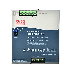 SDR-960-48 MEANWELL 960W 48VDC 20A 230VAC PFC 機能付き DIN レール電源