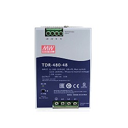 TDR-480-48 MEANWELL 480W 48VDC 10A 400/500VAC スリムな三相産業用 DIN レール、PFC 機能付き