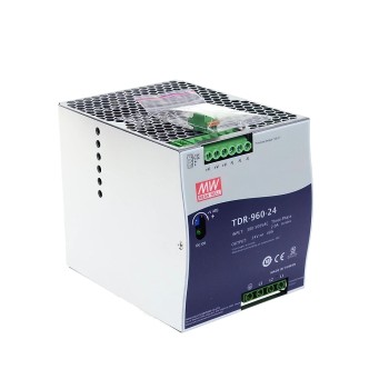 TDR-960-24 MEANWELL 960W 24VDC 40A 400/500VAC スリムな三相産業用 DIN レール、PFC 機能付き