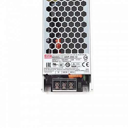 UHP-200-12 MEANWELL 200.4W 12VDC 16.7A 115/230VAC スリムタイプ PFCスイッチング電源搭載