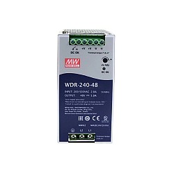 WDR-240-48 MEANWELL 240W 48VDC 5A 230/400VAC 超ワイド入力産業用 DIN レール電源