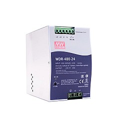 WDR-480-24 MEANWELL 480W 24VDC 20A 230/400VAC 超ワイド入力産業用 DIN レール電源