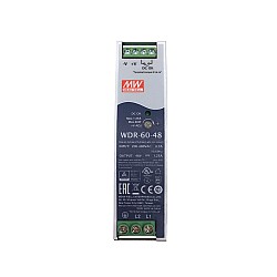 WDR-60-48 MEANWELL 60W 48VDC 1.25A 230/400VAC 超ワイド入力産業用 DIN レール電源