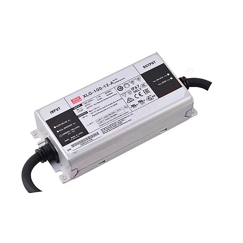 XLG-100-12-A MEANWELL 96W 12VDC 8A 115/230VAC 定電力モード LED ドライバ