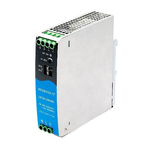 120W 24V 5.0A 85-264VAC/120-370VDC DINレール PFC機能付きスイッチング電源