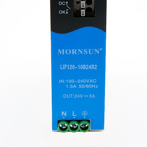 120W 24V 5.0A 85-264VAC/120-370VDC DINレール PFC機能付きスイッチング電源