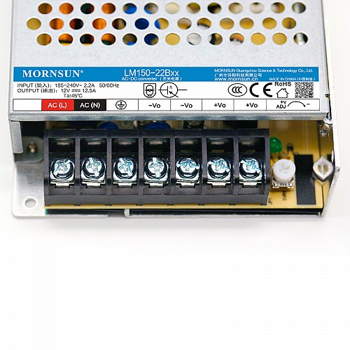 150W 48V 3.3A 165-264VAC/200-370VDC スイッチング電源