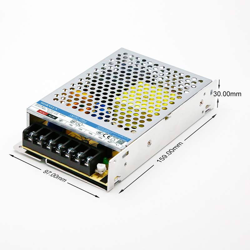 150W 24V 6.5A 165-264VAC/180-370VDC スイッチング電源
